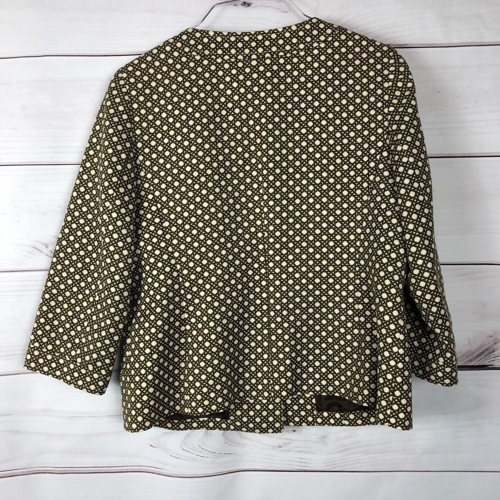 Talbots Button Front Jacket Size 10 Petite Cream … - image 2